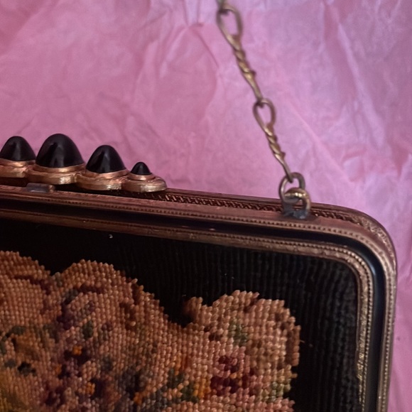 Vintage Rare Floral Needlepoint Tapestry Bag.Made In Australia 🔺FIRM🔺 - Picture 15 of 16